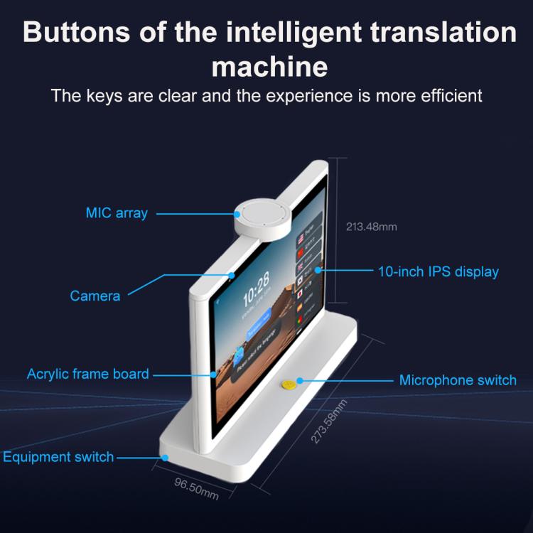 T10 Desktop 10-inch Dual-Screen AI Smart Translator