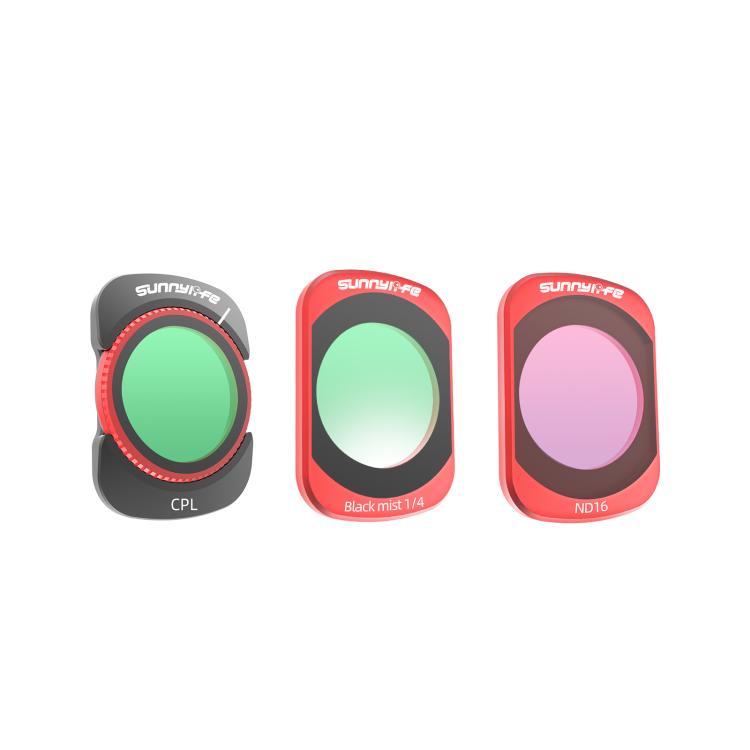For DJI OSMO Pocket 3 Sunnylife Camera Lens Magnetic Metal Filter, MCUV, CPL, ND8, ND16, ND32, ND64, Black Mist 1/4, 3 in 1 Shadow Filter Set, 3 in 1 Portrait Filter Set, 3 in 1 CPL ND8/16, 3 in 1 Protective Filter Set, 4 in 1 ND8/16/32/64             ...