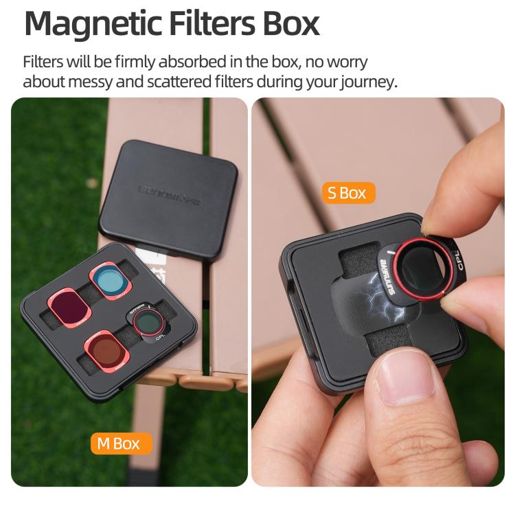 For DJI OSMO Pocket 3 Sunnylife Camera Lens Magnetic Metal Filter, MCUV, CPL, ND8, ND16, ND32, ND64, Black Mist 1/4, 3 in 1 Shadow Filter Set, 3 in 1 Portrait Filter Set, 3 in 1 CPL ND8/16, 3 in 1 Protective Filter Set, 4 in 1 ND8/16/32/64             ...