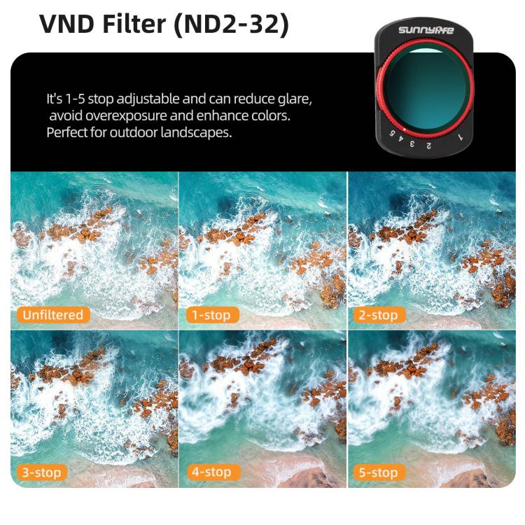 For DJI OSMO Pocket 3 Sunnylife Camera Lens Magnetic Metal Filter, MCUV, CPL, ND8, ND16, ND32, ND64, Black Mist 1/4, 3 in 1 Shadow Filter Set, 3 in 1 Portrait Filter Set, 3 in 1 CPL ND8/16, 3 in 1 Protective Filter Set, 4 in 1 ND8/16/32/64             ...