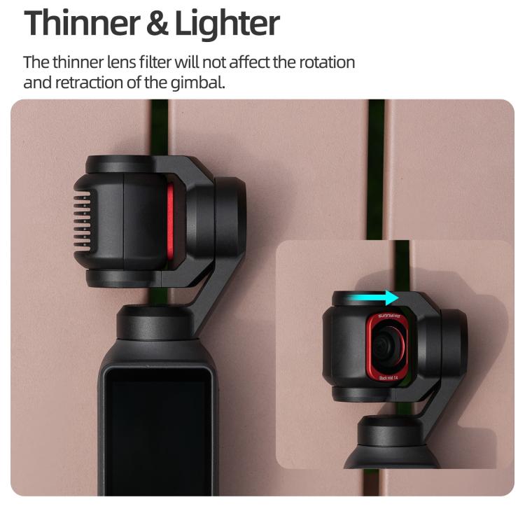 For DJI OSMO Pocket 3 Sunnylife Camera Lens Magnetic Metal Filter, MCUV, CPL, ND8, ND16, ND32, ND64, Black Mist 1/4, 3 in 1 Shadow Filter Set, 3 in 1 Portrait Filter Set, 3 in 1 CPL ND8/16, 3 in 1 Protective Filter Set, 4 in 1 ND8/16/32/64             ...