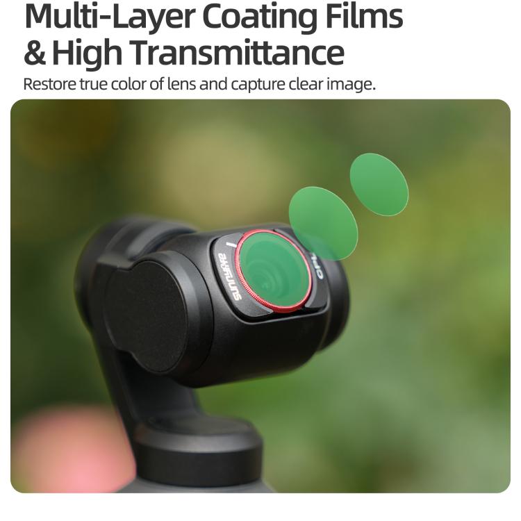 For DJI OSMO Pocket 3 Sunnylife Camera Lens Magnetic Metal Filter, MCUV, CPL, ND8, ND16, ND32, ND64, Black Mist 1/4, 3 in 1 Shadow Filter Set, 3 in 1 Portrait Filter Set, 3 in 1 CPL ND8/16, 3 in 1 Protective Filter Set, 4 in 1 ND8/16/32/64             ...