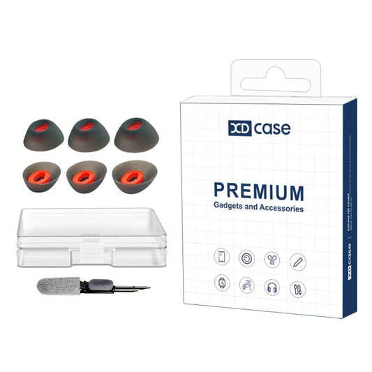 XDcase 3 Pairs Replacement Silicone Ear Tips Kit, S/M/L Size, Cleaning Brush Color Random, For JBL Vibe Beam 2 / Beam / 200TWS