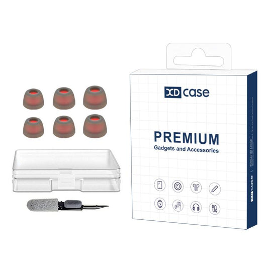 XDcase 3 Pairs Replacement Silicone Ear Tips Kit, S/M/L Size, Cleaning Brush Color Random, For JBL Tune 230NC TWS