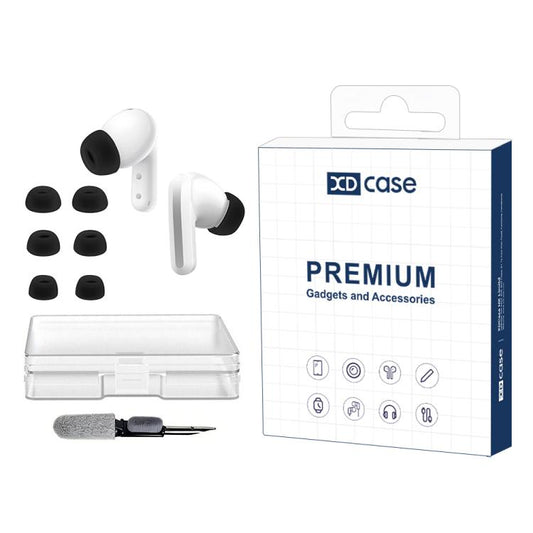 XDcase 3 Pairs Replacement Silicone Ear Tips Kit, S/M/L Size, Cleaning Brush Color Random, For Redmi Buds 6 Pro / 5 Pro / 5
