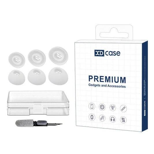 XDcase 3 Pairs Replacement Silicone Ear Tips Kit, S/M/L Size, Cleaning Brush Color Random, For OPPO Enco Free4 / Free3, For OPPO Enco Air4 Pro / Air3 Pro / Air2 Pro