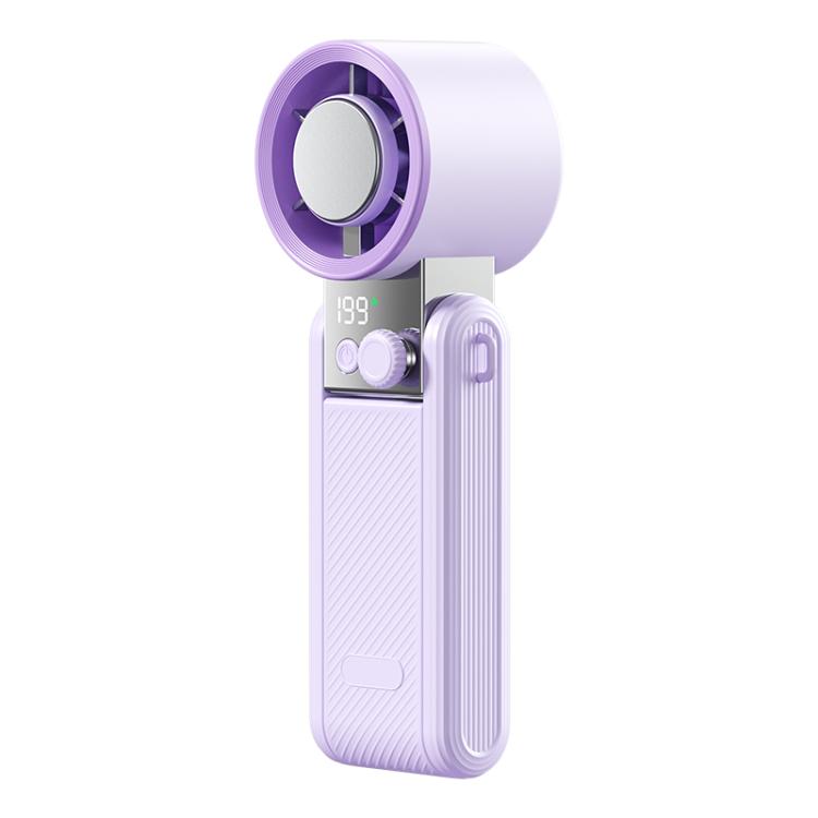 Y39 199-Level Smart Digital Display Knob Adjustable Mini Tri-Fold Handheld Cooling Fan
