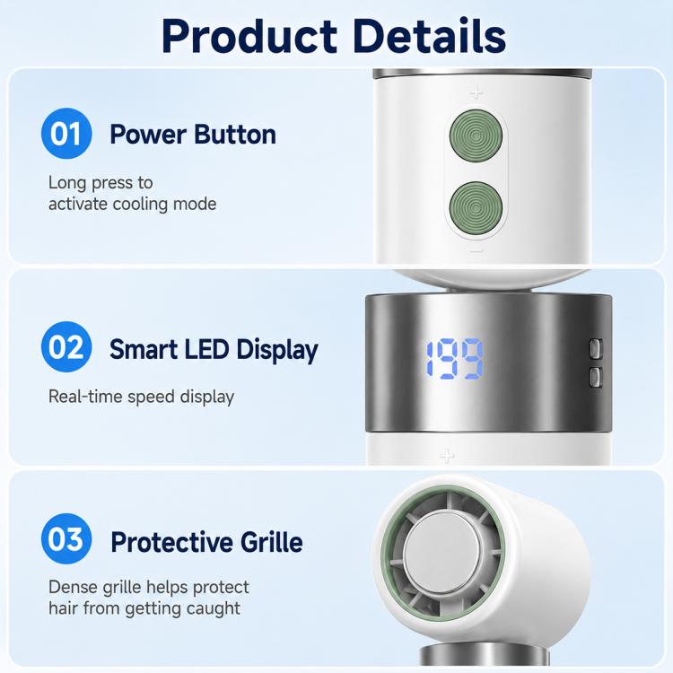 Y41 199 Level Mini Foldable Adjustable Handheld Cooling Fan