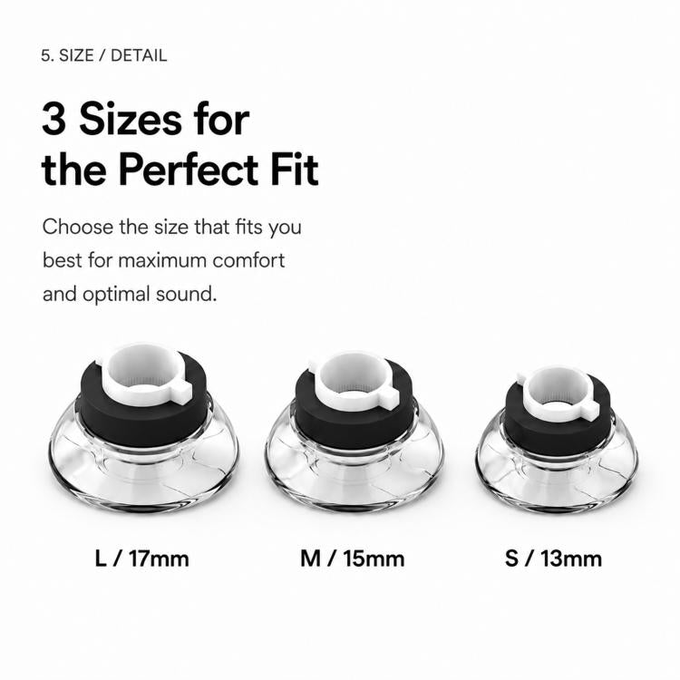 XDcase 6pcs / Set Replacement TPU Ear Tips & Sponge Kit, L Size, L Size