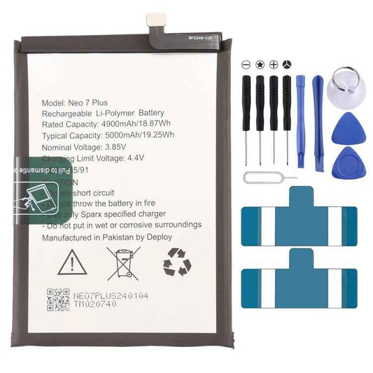 Battery, For Sparx Neo 7 Plus 5000mAh, For Sparx Neo 8i 5000mAh, For Sparx Neo 7 Ultra 8GB 5000mAh, For Sparx Neo 8 Lite 2024 5000mAh, For Sparx Neo 11 2023 5000mAh, For Sparx Neo 8 Pro 5000mAh, For Sparx Neo 8 Plus 5000mAh, For Sparx Neo 5 Plus 5000mA...