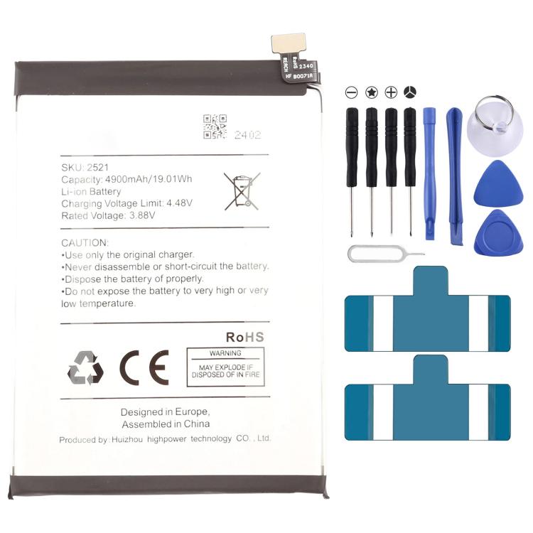 Battery, For SPC Discovery 2 4900mAh 2521