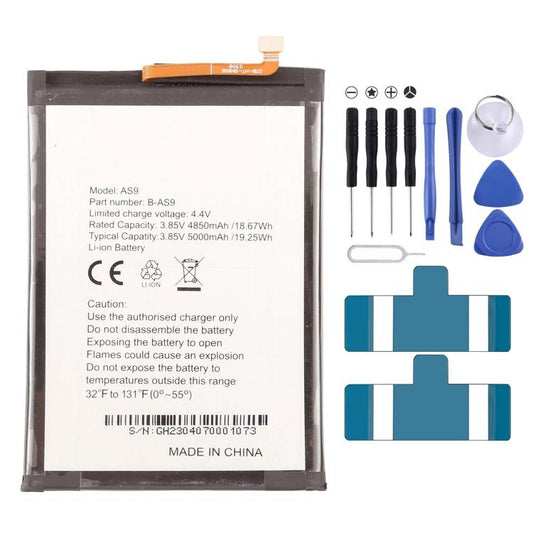 Battery, For Aspera AS9 5000mAh B-AS9