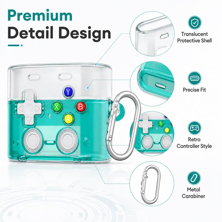 XDcase Transparent Retro Game Console Design Earbuds Case with Holder & Stress Relief Button, For Sony WF-1000XM6