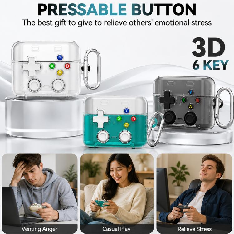 XDcase Transparent Retro Game Console Design Earbuds Case with Holder & Stress Relief Button, For Sony WF-1000XM6