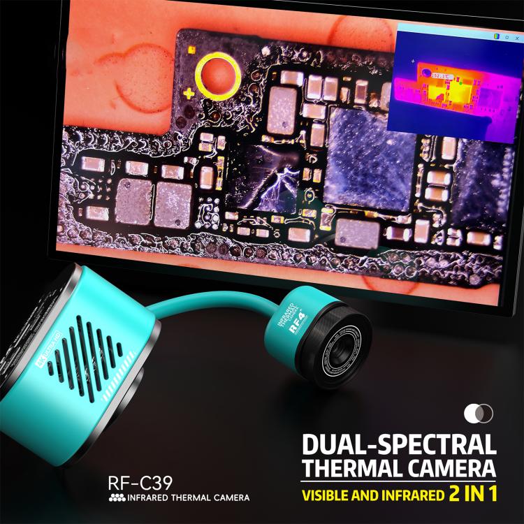 RF4 RF-C39 2 in 1 4K Visible and Infrared Dual-Spectral Thermal Camera for PCB Fault Detector, RF-C39