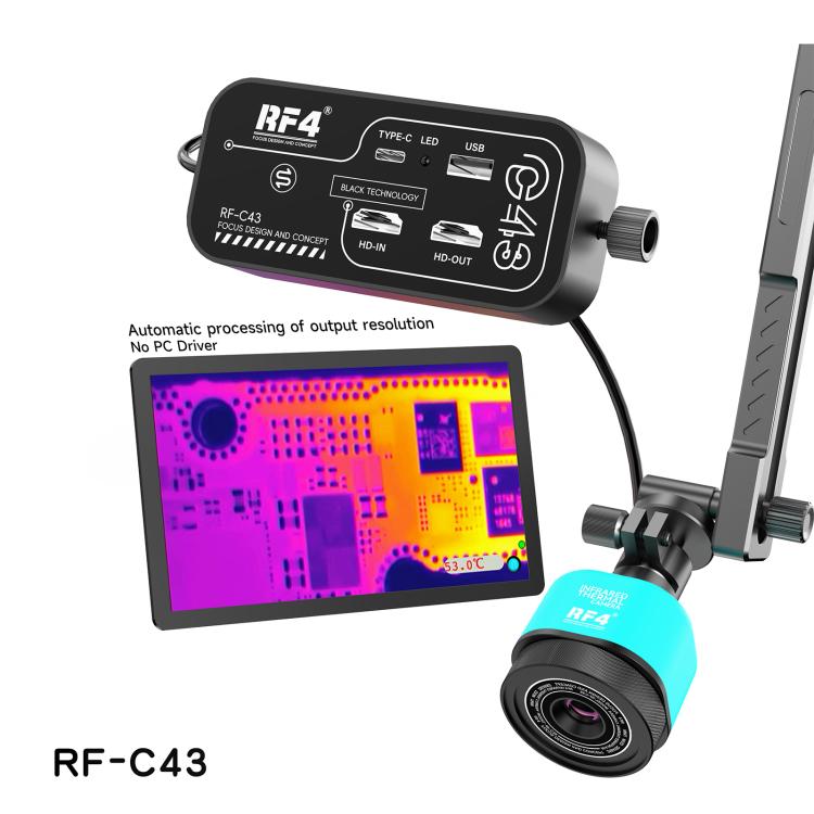 RF4 RF-C43 Independent Thermal Imaging, Fast Touch Design Connected Most Microscope Cameras, RF-C4