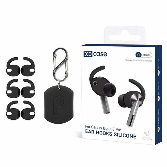 XDcase 3 Pairs Silicone Anti-slip Sports Ear Caps with Storage Case & Carabiner, For Galaxy Buds3 Pro