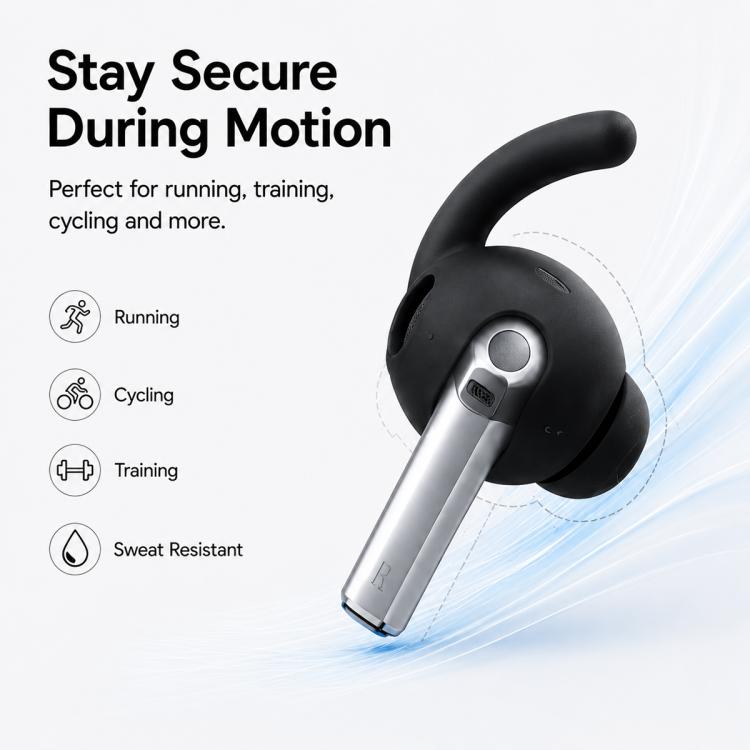 XDcase 3 Pairs Silicone Anti-slip Sports Ear Caps with Storage Case & Carabiner, For Galaxy Buds3 Pro
