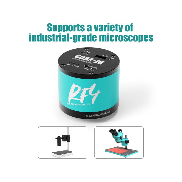 RF4 RF-2KC3 2K HD High-Resolution Adjustable Camera for Trinocular Stereo Microscope, RF-2KC3
