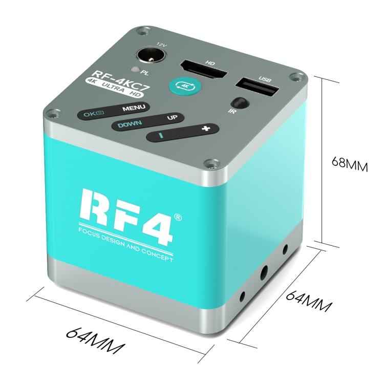 RF4 RF-4KC7 Large-Field 4K HD High-Resolution Adjustable Camera for Trinocular Stereo Microscope, RF-4KC7