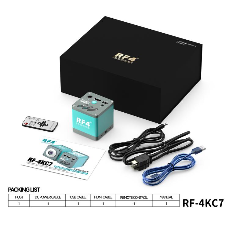 RF4 RF-4KC7 Large-Field 4K HD High-Resolution Adjustable Camera for Trinocular Stereo Microscope, RF-4KC7
