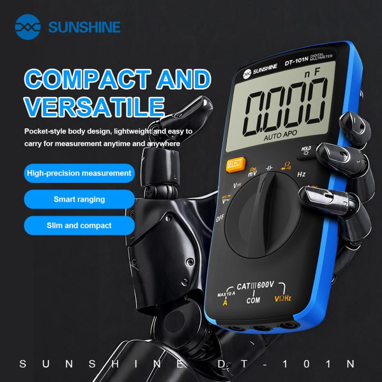 SUNSHINE DT-101N Pocket-Style Auto-Range Smart Precision Multimeter, DT-101N