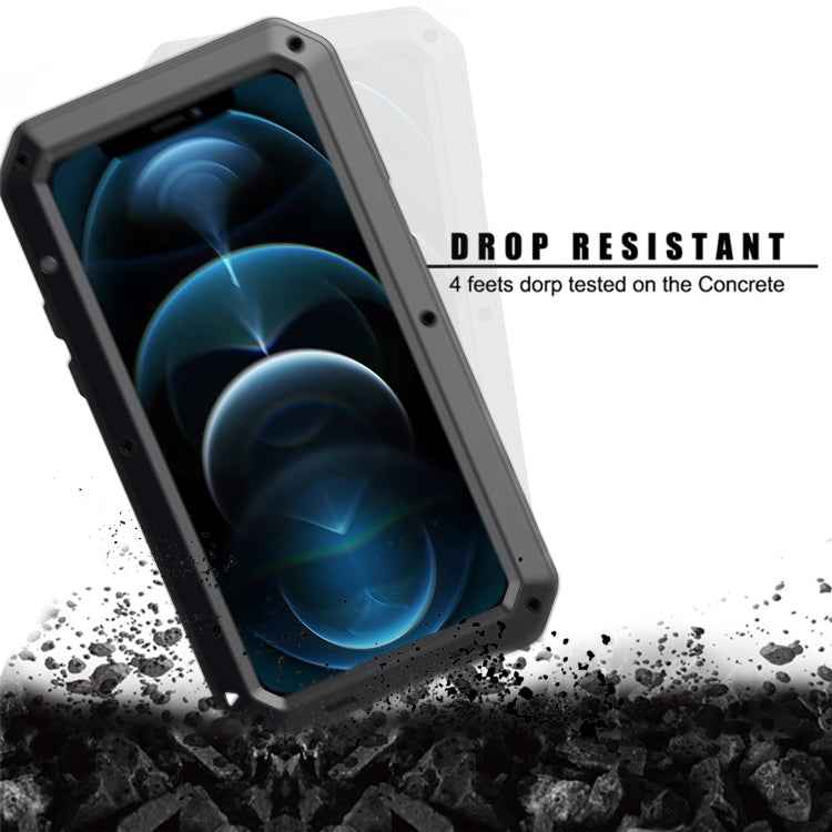 Shockproof Waterproof Silicone + Zinc Alloy Protective Case, For iPhone 12 mini, For iPhone 12 / 12 Pro, For iPhone 12 Pro Max