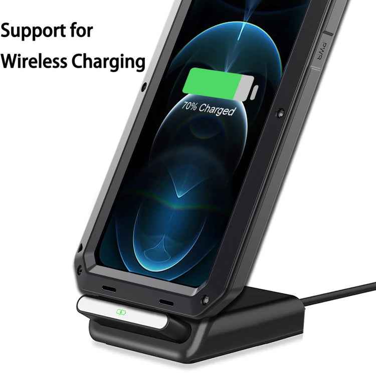 Shockproof Waterproof Silicone + Zinc Alloy Protective Case, For iPhone 12 mini, For iPhone 12 / 12 Pro, For iPhone 12 Pro Max