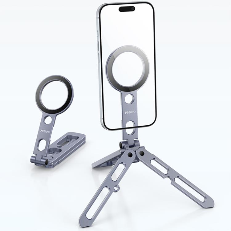 Yesido C231 Portable Folding Aluminum Alloy Tripod Desktop Magnetic Phone Selfie Stick Holder