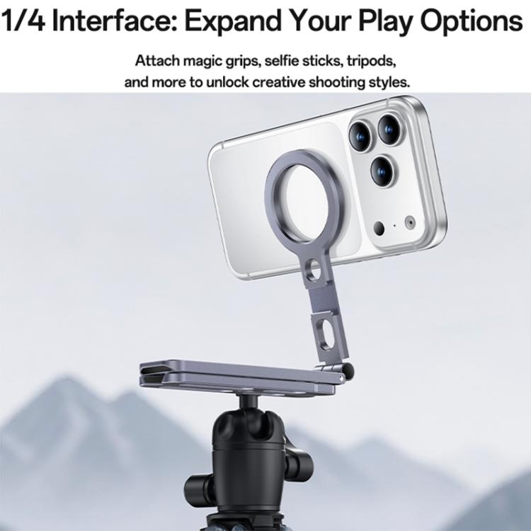 Yesido C231 Portable Folding Aluminum Alloy Tripod Desktop Magnetic Phone Selfie Stick Holder