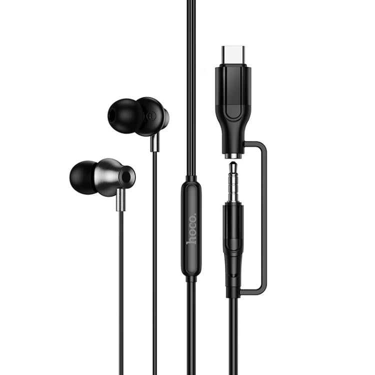 hoco M119A Mia 2-in-1 3.5mm & Type-C Universal Digital Earphones with Microphone, M119A 3.5mm & Type-C