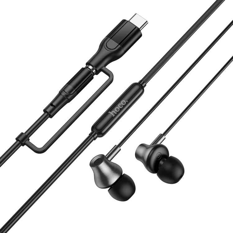 hoco M119A Mia 2-in-1 3.5mm & Type-C Universal Digital Earphones with Microphone, M119A 3.5mm & Type-C