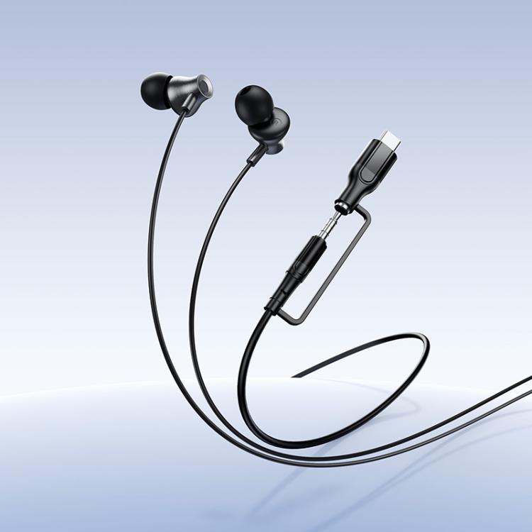 hoco M119A Mia 2-in-1 3.5mm & Type-C Universal Digital Earphones with Microphone, M119A 3.5mm & Type-C
