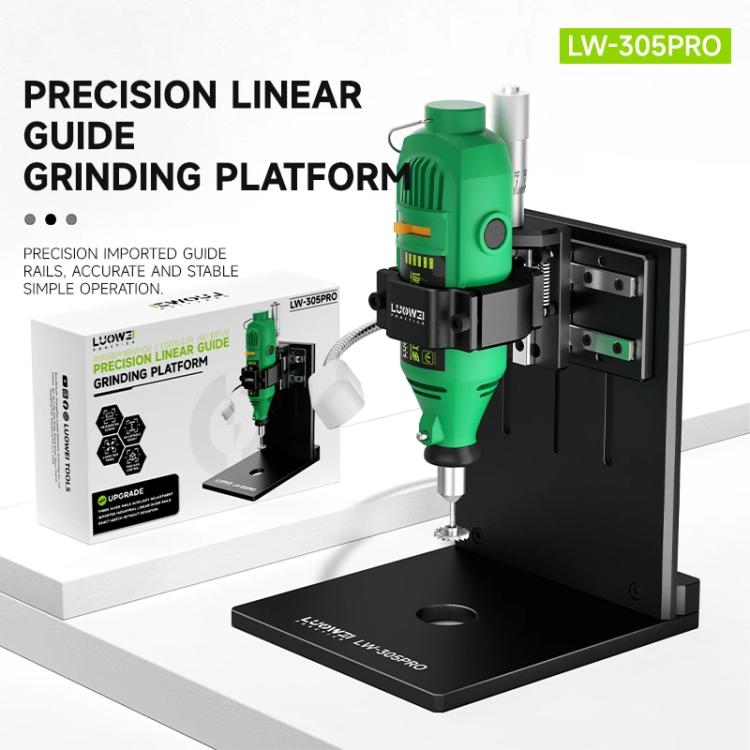 LUOWEI LW-305Pro Multifunctional Screen IC & Camera Outer Iron Ring Grinding Platform with Linear Guide, EU Plug