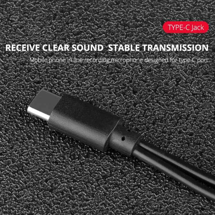 YELANGU MY3 Type-C Interface Live Broadcast Interview Mobile Phone Double Clip Lavalier Microphone, Length: 2.5m