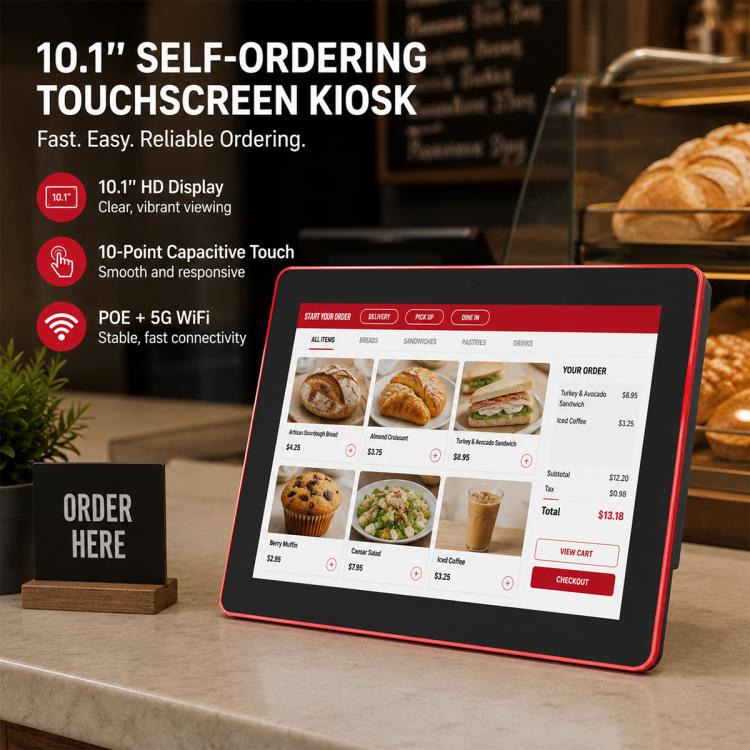 WA1058T 10.1 inch IPS HD Touch Screen Digital Signage, 2GB+16GB, Android 11 RK3568 Quad Core, US Plug, EU Plug, UK Plug
