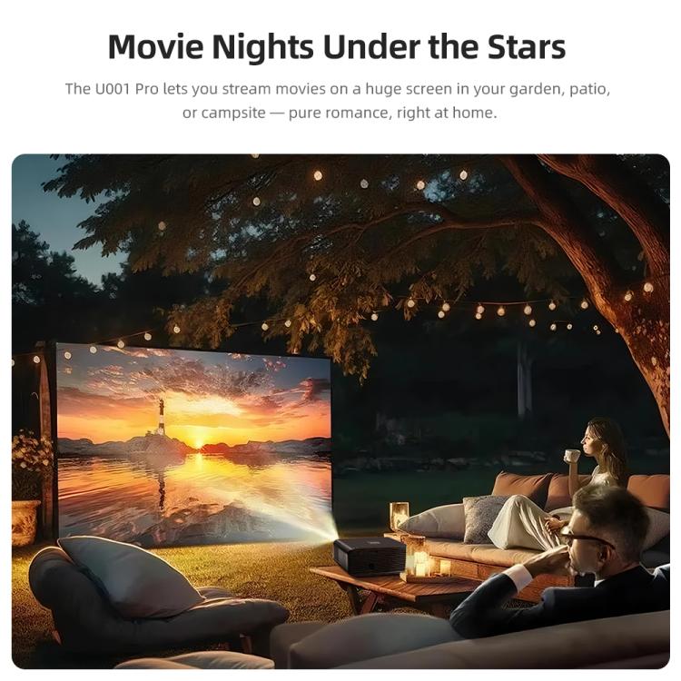 AUN U001 Pro 1080P 2050ANSI For Google TV Android 14 OS Smart Projector, EU Plug, US Plug, UK Plug, AU Plug