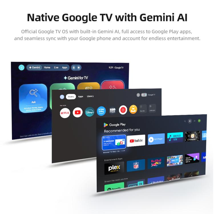 AUN U001 Pro 1080P 2050ANSI For Google TV Android 14 OS Smart Projector, EU Plug, US Plug, UK Plug, AU Plug