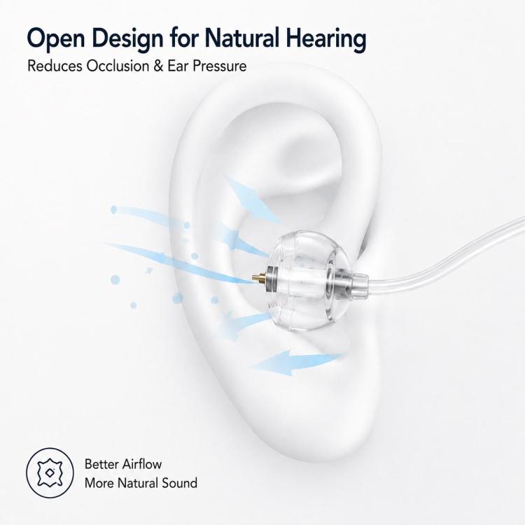 XDcase 6 Pairs Silicone MiniFit Power Domes Kit with Cleaning Tools & Carry Case, L/M/S Size, For Oticon Hearing Aids
