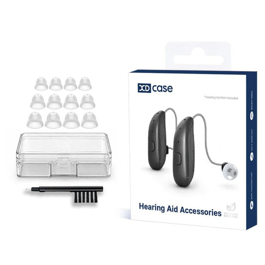 XDcase 6 Pairs Double Layer RIC and Open-Fit Power Domes Kit, L/M/S Size, For ReSound Hearing Aid