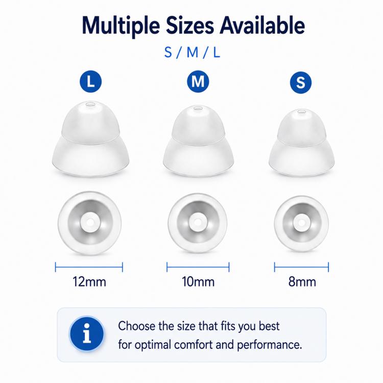 XDcase 6 Pairs Double Layer RIC and Open-Fit Power Domes Kit, L/M/S Size, For ReSound Hearing Aid