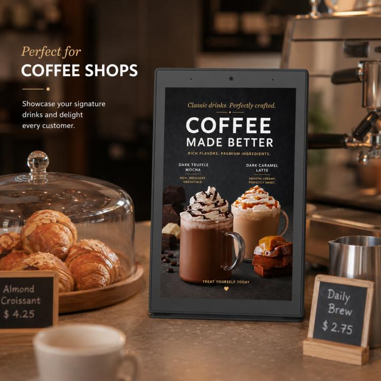 WL1039T 10.1 inch Vertical Screen HD Touch Screen Digital Signage, 4GB+64GB, Android 14 RK3576S Quad Core, US Plug, EU Plug, UK Plug