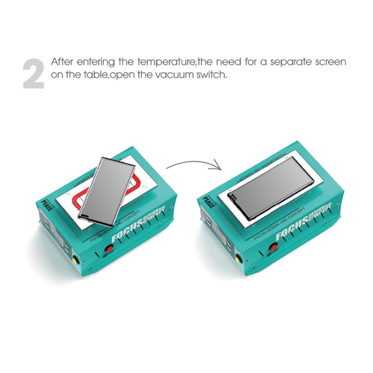 RF4 PEACE 7-inch Phone LCD Touch Screen Separator Machine Build-in Vacuum Pump, EU Plug, US Plug