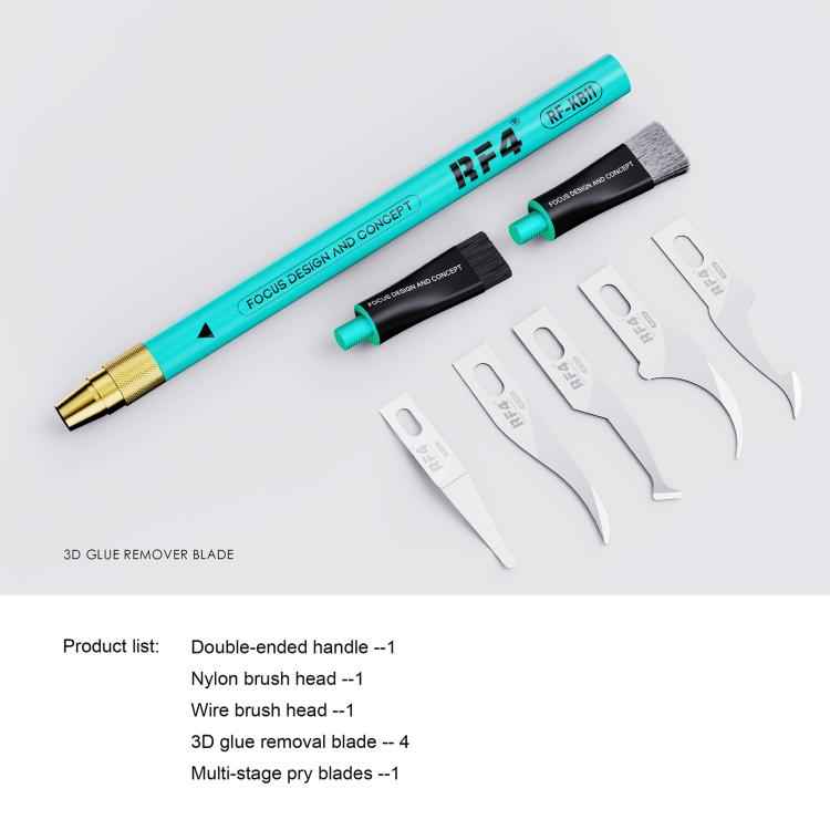 RF4 RF-KB11 3D Tin Scraping Blade and Anti-Static Glue Removal Brush Set, RF-KB11