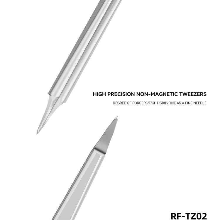 RF4 RF-TZ02 High-Precision Non-Magnetic Stainless Steel Tweezers, RF-TZ02