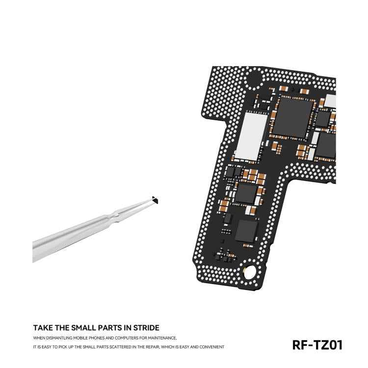 RF4 RF-TZ01 Extra-Sharp High-Precision Stainless Steel Tweezers, RF-TZ01