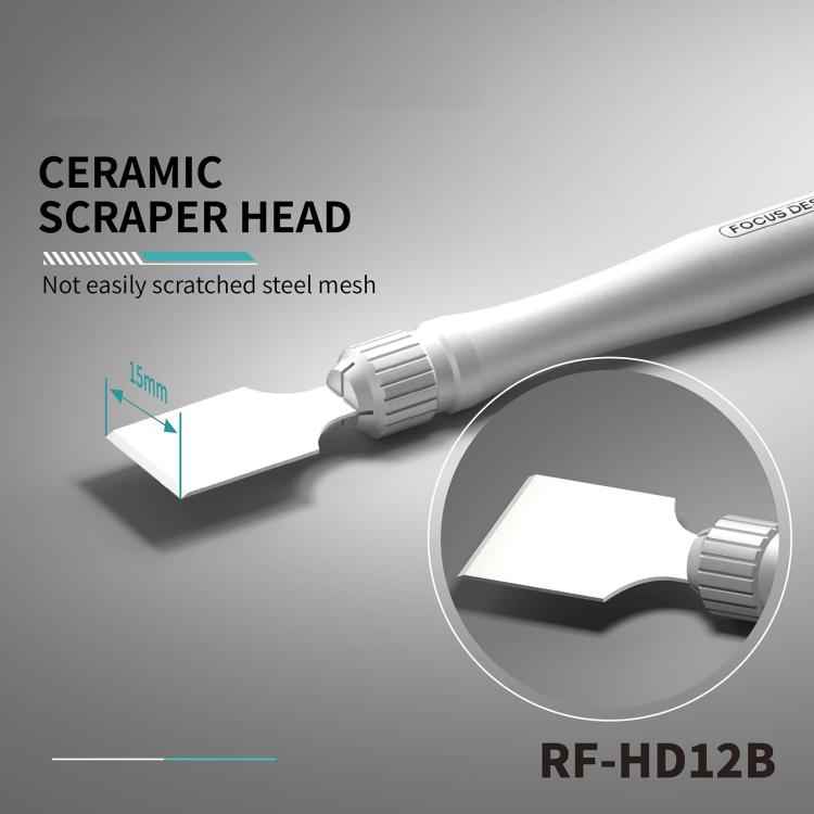 RF4 RF-HD12B Non-Magnetic Ceramic Squeegee Knife for PCB Solder Tin Removal, RF-HD12B