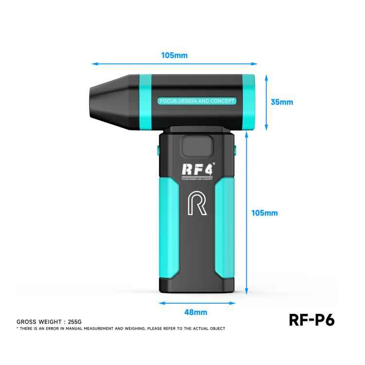RF4 RF-P6 Portable Rechargeable Mini Powerful Dust Removal Fan with Night Light