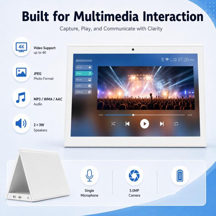 WD1028T 10.1 inch HD Dual Touch Screen Digital Signage, 2GB+16GB, Android 11 RK3568 Quad Core, EU Plug, US Plug, UK Plug