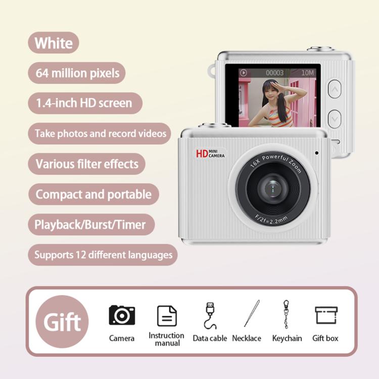 S6 Mini CCD 1.4-inch Screen Retro Filter Portable Digital Camera